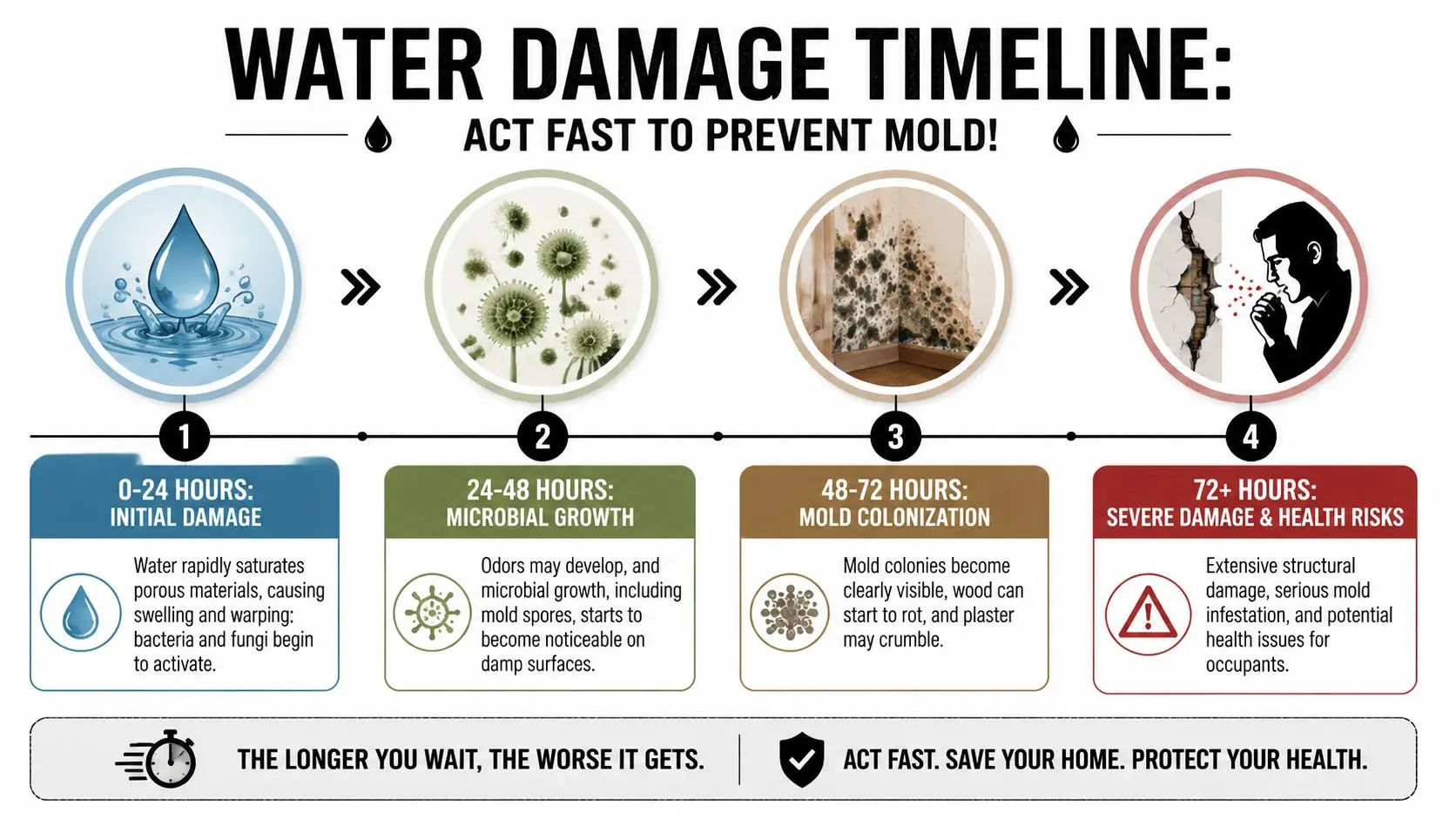 Understanding the Clock from Water Damage to Mold Growth