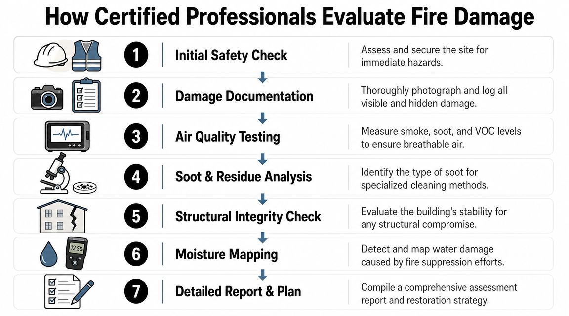 How Certified Professionals Evaluate Fire Damage